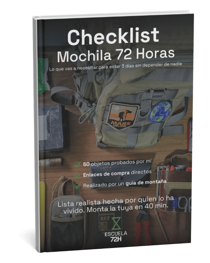Portada de la Checklist Mochila 72H de Escuela72H