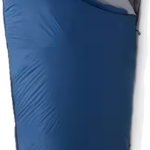 Saco de dormir tipo momia MT500 de 15 grados, azul marino con forro gris