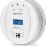 Detector de monóxido de carbono Heiman HM-723ESY, redondo y blanco, con pantalla LCD