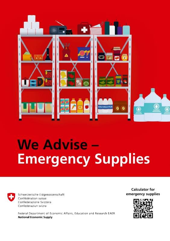 Portada de We Advise. Emergency Supplies (FONES)